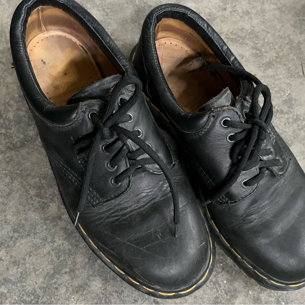Dr. Martens Black Flats Timeless Leather Design
